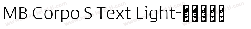 MB Corpo S Text Light字体转换
